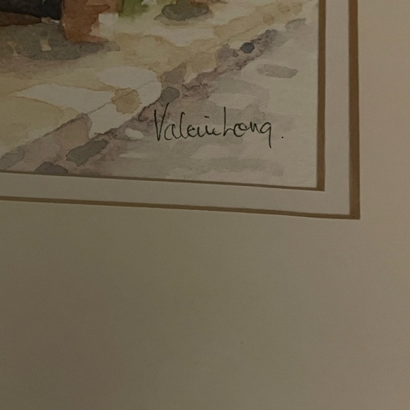 Watercolor French Painting Signed by Artist - Picture 4 of 4